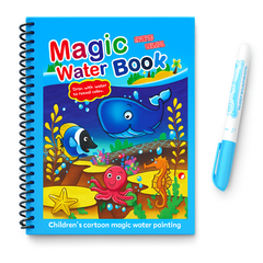 Magic Water Coloring & Drawing Book for Kids | Reusable Painting Doodle Board with Magic Water Pen – Mess-Free Fun & Educational Art Toy